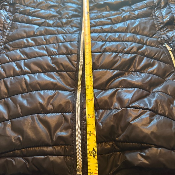 Tek Gear Warm Tek Black Jacket Quilted Puffer Coat Women’s Large Hood Sz L - Picture 9 of 9